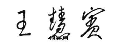 駱恆光王慧賓草書個性簽名怎么寫