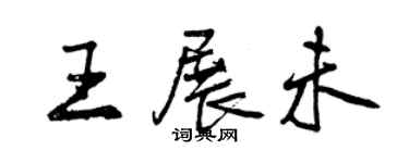 曾慶福王展未行書個性簽名怎么寫