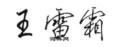駱恆光王雷霜行書個性簽名怎么寫