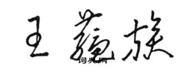 駱恆光王蘊族草書個性簽名怎么寫