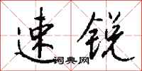錢沛雲速銳行書怎么寫