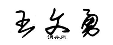 朱錫榮王文勇草書個性簽名怎么寫