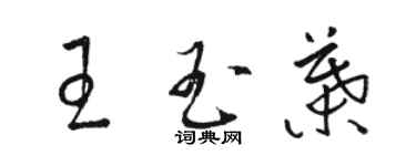 駱恆光王玉葉草書個性簽名怎么寫