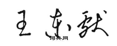 駱恆光王東獻草書個性簽名怎么寫