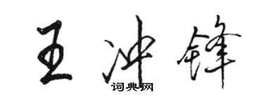 駱恆光王衝鋒行書個性簽名怎么寫