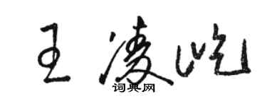 駱恆光王凌屹草書個性簽名怎么寫