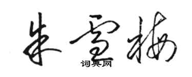 駱恆光朱雪梅草書個性簽名怎么寫