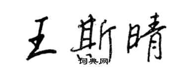 王正良王斯晴行書個性簽名怎么寫