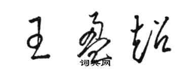 駱恆光王盈超草書個性簽名怎么寫