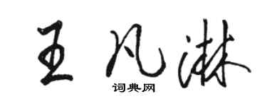 駱恆光王凡淋行書個性簽名怎么寫