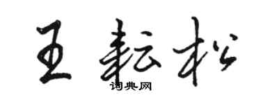 駱恆光王耘松行書個性簽名怎么寫