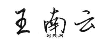 駱恆光王南雲行書個性簽名怎么寫