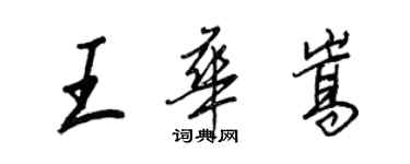 王正良王華嵩行書個性簽名怎么寫