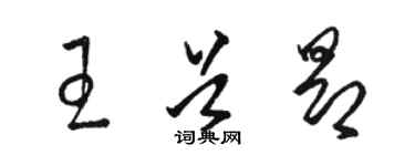 駱恆光王首昂草書個性簽名怎么寫