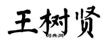 翁闓運王樹賢楷書個性簽名怎么寫