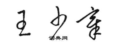 駱恆光王少章草書個性簽名怎么寫