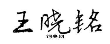 曾慶福王曉銘行書個性簽名怎么寫