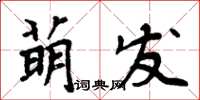 周炳元萌發楷書怎么寫