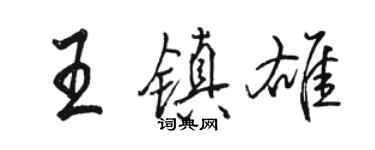 駱恆光王鎮雄行書個性簽名怎么寫