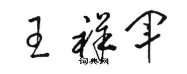 駱恆光王祥軍草書個性簽名怎么寫