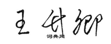 駱恆光王竹卿草書個性簽名怎么寫