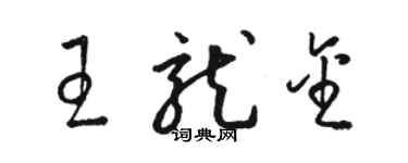 駱恆光王龍金草書個性簽名怎么寫