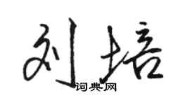 駱恆光劉培行書個性簽名怎么寫
