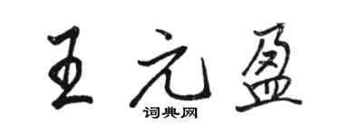 駱恆光王元盈行書個性簽名怎么寫
