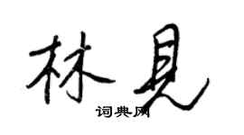 王正良林見行書個性簽名怎么寫