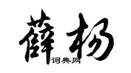 胡問遂薛楊行書個性簽名怎么寫
