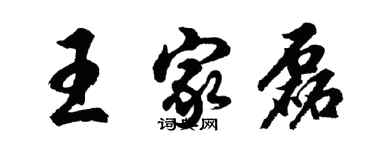 胡問遂王家磊行書個性簽名怎么寫