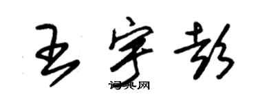 朱錫榮王宇彭草書個性簽名怎么寫