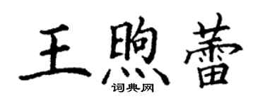 丁謙王煦蕾楷書個性簽名怎么寫