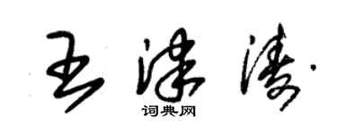 朱錫榮王津濤草書個性簽名怎么寫