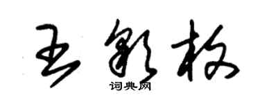 朱錫榮王彩枚草書個性簽名怎么寫