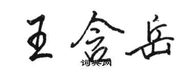 駱恆光王含岳行書個性簽名怎么寫