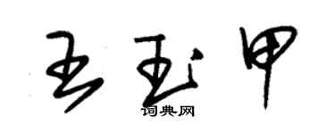 朱錫榮王玉甲草書個性簽名怎么寫