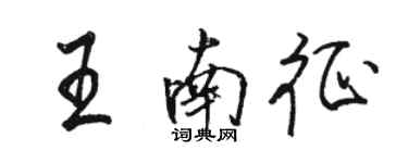 駱恆光王南征行書個性簽名怎么寫