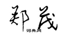 曾慶福鄭茂行書個性簽名怎么寫