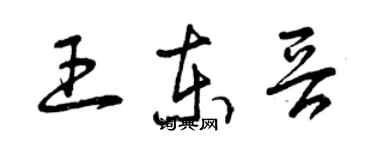 曾慶福王東晉草書個性簽名怎么寫