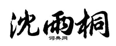 胡問遂沈雨桐行書個性簽名怎么寫