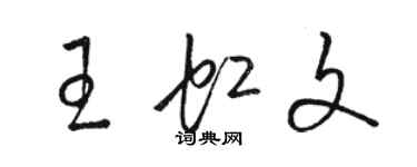 駱恆光王虹文草書個性簽名怎么寫