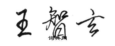 駱恆光王智玄行書個性簽名怎么寫