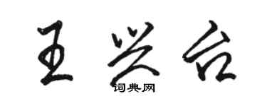 駱恆光王興台行書個性簽名怎么寫