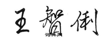 駱恆光王智俐行書個性簽名怎么寫