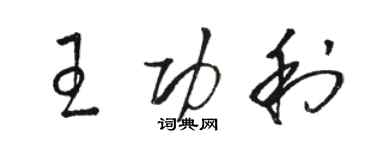 駱恆光王功利草書個性簽名怎么寫