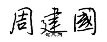 王正良周建國行書個性簽名怎么寫