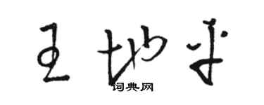 駱恆光王地平草書個性簽名怎么寫