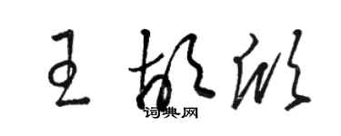 駱恆光王胡欣草書個性簽名怎么寫