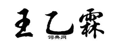 胡問遂王乙霖行書個性簽名怎么寫